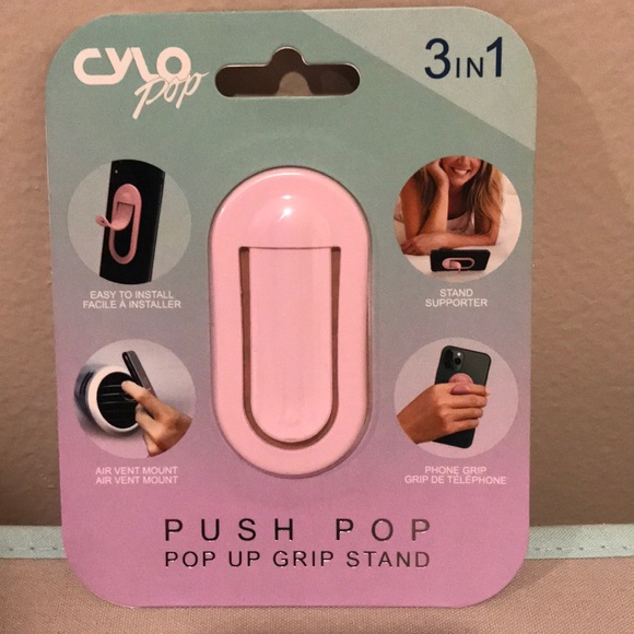 CYLO Push Pop Adhesive Phone Grip Stand Vent Mount - Picture 6 of 6